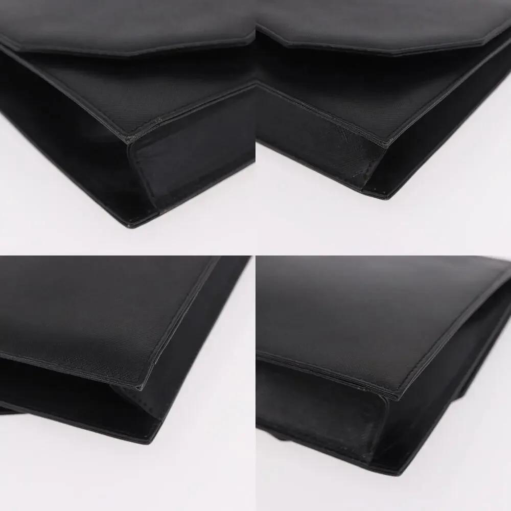 Saint Laurent Leather Clutch Black